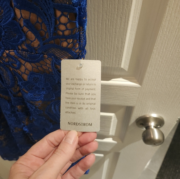 Dress the Population Blue Lace Dress NWT Size M - Picture 9 of 12